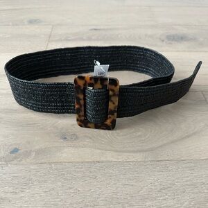 Banana Republic stretch resin black belt, small